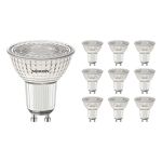 Lot 10x Noxion PerfectColor Spot LED GU10 PAR16 4W 345lm 60D - 930 Blanc Chaud | Meilleur rendu des couleurs - Dimmable - Équivalent 50W